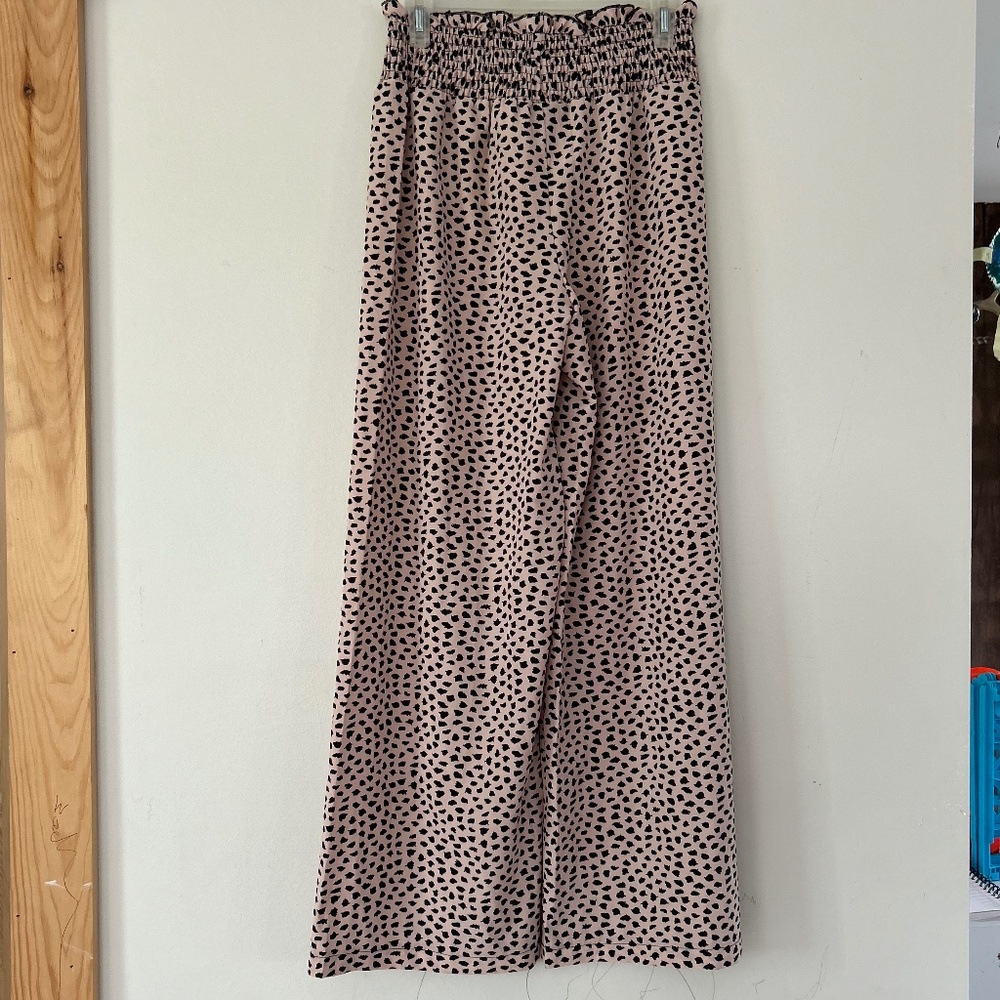 🍒Wide Leg Flowy Elastic Waistband Animal Print Pants